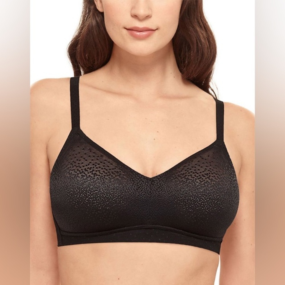 NWOT Wacoal black 852303 Back Appeal Wire Free soft cup Bra, 44DD. - Picture 1 of 8